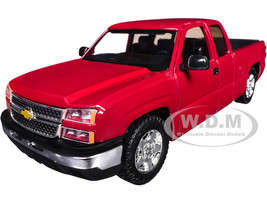 2006 Chevrolet Silverado 1500 Pickup Truck Red Metallic Die Cast Collection Series 1/25 Diecast Model Car Motormax 79393-MRD