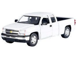 2006 Chevrolet Silverado 1500 Pickup Truck White Timeless Legends Series 1/25 Diecast Model Car Motormax 79393-WH