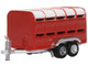 Livestock Trailer Red 1/148 (N) Scale Diecast Model Car Oxford Diecast NFARM004