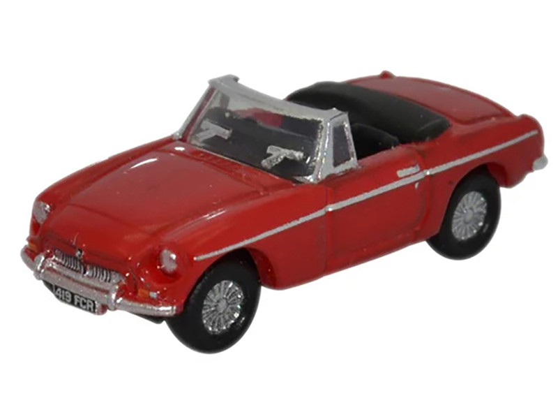 MG MGB Roadster RHD Right Hand Drive Tartan Red 1/148 (N) Scale Diecast Model Car Oxford Diecast NMGB001