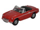 MG MGB Roadster RHD Right Hand Drive Tartan Red 1/148 (N) Scale Diecast Model Car Oxford Diecast NMGB001