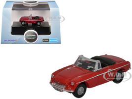 MG MGB Roadster RHD Right Hand Drive Tartan Red 1/148 (N) Scale Diecast Model Car Oxford Diecast NMGB001