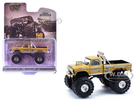 1979 Ford F 250 Monster Truck Bigfoot #1 50th Anniversary Gold Metallic Hobby Exclusive Series 1/64 Diecast Model Car Greenlight GL30552