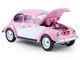 1950 Volkswagen Beetle Botanical Beetle Pink and White with Graphics Club Vee Dub Series 21 1/64 Diecast Model Car Greenlight 36120A