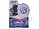 1950 Volkswagen Beetle Botanical Beetle Pink and White with Graphics Club Vee Dub Series 21 1/64 Diecast Model Car Greenlight 36120A