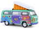 1973 Volkswagen Type 2 Westfalia Campmobile Music Festival Van Green with White Top and Graphics Club Vee Dub Series 21 1/64 Diecast Model Car Greenlight 36120C
