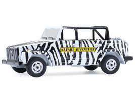 1974 Volkswagen Thing Type 181 Safari Adventure Black and White Zebra Stripes Club Vee Dub Series 21 1/64 Diecast Model Car Greenlight 36120D