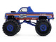 1982 GMC Sierra 2500 Monster Truck Moonshiner! Blue Metallic with Stripes Kings of Crunch Series 16 1/64 Diecast Model Car Greenlight 49160A
