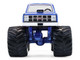 1982 GMC Sierra 2500 Monster Truck Moonshiner! Blue Metallic with Stripes Kings of Crunch Series 16 1/64 Diecast Model Car Greenlight 49160A
