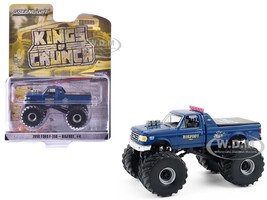 1990 Ford F 350 Monster Truck Bigfoot #4 Blue Kings of Crunch Series 16 1/64 Diecast Model Car Greenlight 49160D