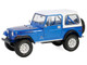 1978 Jeep CJ 7 Renegade Captain Blue Metallic with White Top Artisan Collection Series 1/18 Diecast Model Car Greenlight 19139
