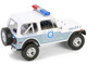 1982 Jeep CJ 7 Clearwater Florida Police Department White and Light Blue Artisan Collection Series 1/18 Diecast Model Car Greenlight 19140
