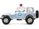 1982 Jeep CJ 7 Clearwater Florida Police Department White and Light Blue Artisan Collection Series 1/18 Diecast Model Car Greenlight 19140
