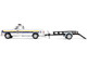 1990 Dodge Ram D250 Pickup Truck Philadelphia PA Police Department White with Stripes and Utility Trailer Hot Pursuit Hitch & Tow Series 1 1/64 Diecast Model Cars Greenlight 32315A