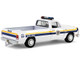 1990 Dodge Ram D250 Pickup Truck Philadelphia PA Police Department White with Stripes and Utility Trailer Hot Pursuit Hitch & Tow Series 1 1/64 Diecast Model Cars Greenlight 32315A