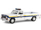 1990 Dodge Ram D250 Pickup Truck Philadelphia PA Police Department White with Stripes and Utility Trailer Hot Pursuit Hitch & Tow Series 1 1/64 Diecast Model Cars Greenlight 32315A