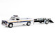 1990 Dodge Ram D250 Pickup Truck Philadelphia PA Police Department White with Stripes and Utility Trailer Hot Pursuit Hitch & Tow Series 1 1/64 Diecast Model Cars Greenlight 32315A
