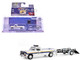 1990 Dodge Ram D250 Pickup Truck Philadelphia PA Police Department White with Stripes and Utility Trailer Hot Pursuit Hitch & Tow Series 1 1/64 Diecast Model Cars Greenlight 32315A