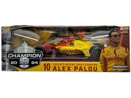 Dallara IndyCar #10 Alex Palou DHL Raced Verison Chip Ganassi Racing NTT IndyCar Series Champion 2024 1/18 Diecast Model Car Greenlight 11262