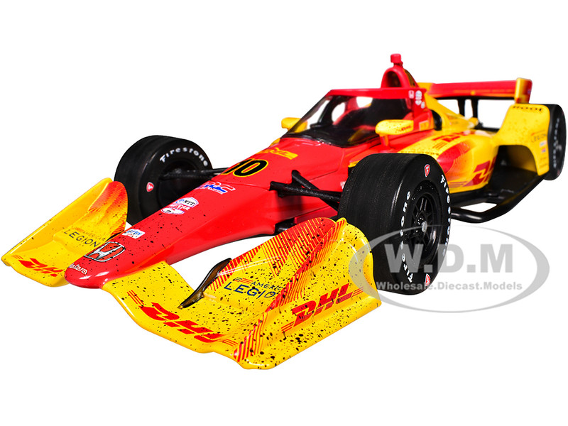 Dallara IndyCar #10 Alex Palou DHL Raced Version Chip Ganassi Racing NTT IndyCar Series Champion 2024 1/18 Diecast Model Car Greenlight 11262