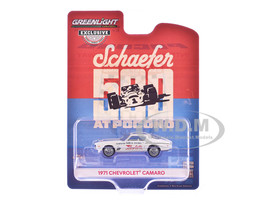 1971 Chevrolet Camaro 1971 Schaefer 500 at Pocono Raybestos Official Pace Car White with White Interior Hobby Exclusive Series 1/64 Diecast Model Car Greenlight 30397
