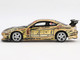 Nissan Silvia S15 RHD Right Hand Drive #1 Top Secret Gold Metallic with Black Hood D1 Grand Prix Limited Edition 1/64 Diecast Model Car Mini GT MGT00714