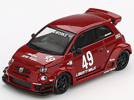 ABARTH 595 #49 LB Works x Abas Works Red Limited Edition 1/64 Diecast Model Car Mini GT MGT00963