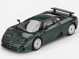 Bugatti EB110 GT Verde Scuro Dark Green Metallic Limited Edition 1/64 Diecast Model Car Mini GT MGT00968