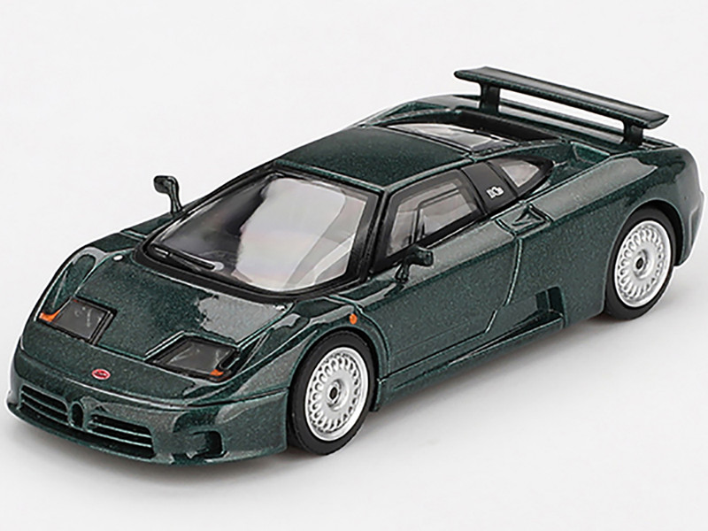 Bugatti EB110 GT Verde Scuro Dark Green Metallic Limited Edition 1/64 Diecast Model Car Mini GT MGT00968
