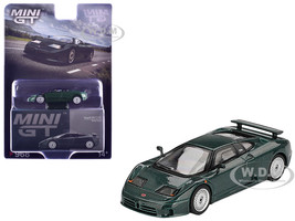 Bugatti EB110 GT Verde Scuro Dark Green Metallic Limited Edition 1/64 Diecast Model Car Mini GT MGT00968