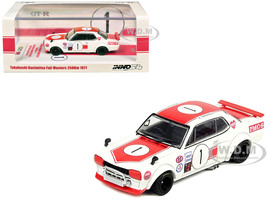 Nissan Skyline 2000 GT R KPGC10 #1 RHD Right Hand Drive Takahashi Kinimitsu Fuji Masters 250km 1971 1/64 Diecast Model Car Inno Models IN64-KPGC10-FM1971