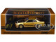 Nissan Skyline GT R R34 RHD Right Hand Drive Top Secret Gold Metallic with Carbon Hood and Trunk 1/64 Diecast Model Car Inno Models IN64-R34TS-GOLD