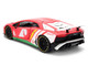 Lamborghini Aventador SV Red with Graphics and Knuckles Diecast Figure Sonic The Hedgehog Franchise Hollywood Rides Series 1/24 Diecast Model Jada 36264
