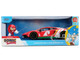 Lamborghini Aventador SV Red with Graphics and Knuckles Diecast Figure Sonic The Hedgehog Franchise Hollywood Rides Series 1/24 Diecast Model Jada 36264