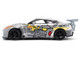 2009 Nissan GT R R35 Ben Sopra Brushed Metal with Black Top and Graphics and Mechagodzilla Diecast Figure Godzilla Franchise Anime Hollywood Rides Series 1/24 Diecast Model Jada 36285