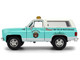 1980 Chevrolet Blazer Light Green with White Top and Graphics and Smokey Bear Diecast Figure Smokey Bear Hollywood Rides Series 1/24 Diecast Model Jada 36294