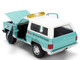 1980 Chevrolet Blazer Light Green with White Top and Graphics and Smokey Bear Diecast Figure Smokey Bear Hollywood Rides Series 1/24 Diecast Model Jada 36294