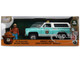 1980 Chevrolet Blazer Light Green with White Top and Graphics and Smokey Bear Diecast Figure Smokey Bear Hollywood Rides Series 1/24 Diecast Model Jada 36294