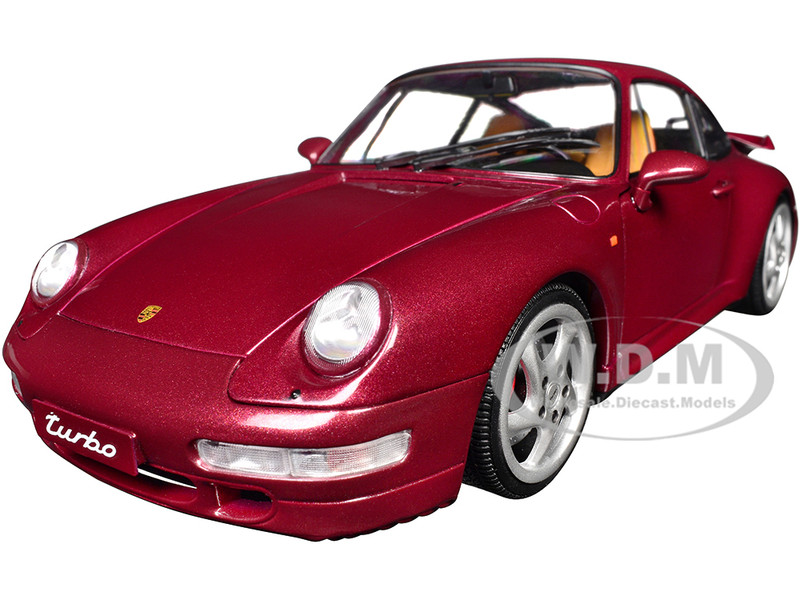 1997 Porsche 911 993 Turbo Arena Red Metallic 1/18 Diecast Model Car Solido S1810102