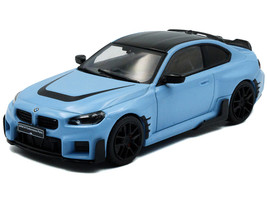 2023 BMW M2 M Performance Zandvoort Blue with Black Top 1/43 Diecast Model Car Solido S4314601