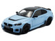 2023 BMW M2 M Performance Zandvoort Blue with Black Top 1/43 Diecast Model Car Solido S4314601