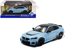 2023 BMW M2 M Performance Zandvoort Blue with Black Top 1/43 Diecast Model Car Solido S4314601