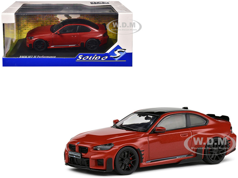 2023 BMW M2 M Performance Toronto Red Metallic with Black Top 1/43 Diecast Model Car Solido S4314602