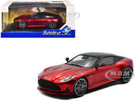 2023 Aston Martin DB12 Coupe Hyper Red Metallic with Black Top 1/43 Diecast Model Car Solido S4315701