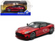 2023 Aston Martin DB12 Coupe Hyper Red Metallic with Black Top 1/43 Diecast Model Car Solido S4315701