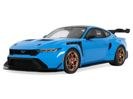 2024 Ford Mustang GTD Grabber Blue with Black Top 1/18 Model Car GT Spirit GT473