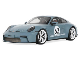 2024 Porsche 911 S T #63 Shore Blue Metallic 1/18 Model Car GT Spirit GT491