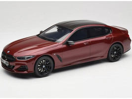 2023 BMW M850I xDrive M Performance Aventurine Red with Carbon Top 1/18 Model Car GT Spirit GT493