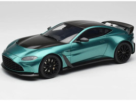 2023 Aston Martin Vantage V12 British Racing Green with Black Hood and Top 1/18 Model Car GT Spirit GT922