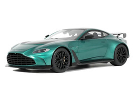 2023 Aston Martin Vantage V12 British Racing Green with Black Hood and Top 1/18 Model Car GT Spirit GT922